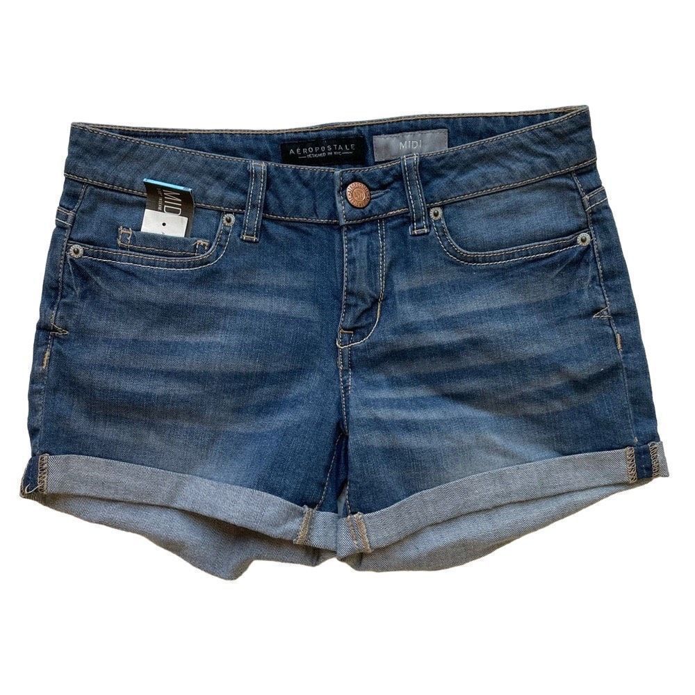 Aeropostale Midi Denim Short - Women’s 2 - Picture 1 of 7
